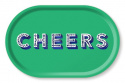 Cheers bricka 44x28 cm - grön