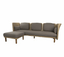Arch 3-sits soffa m/ låg arm/rygg & schäslong - natur/taupe dyna