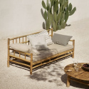 Lounge soffa i bambu med sand dyna
