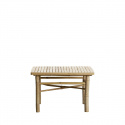 Lounge bord i bambu 70x70 cm - natur