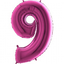 Ballongsiffror rosa 0 till 9 inkl. helium-9