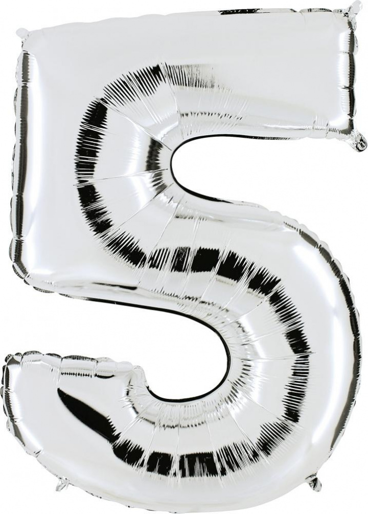 Ballongsiffror silver 0 till 9 inkl. helium-5 i gruppen Presenter / Present till honom hos Sommarboden i Höllviken AB (BK-S09-5)