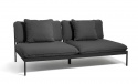 Bönan lounge 2-sits soffa - dark grey/dark grey Sling