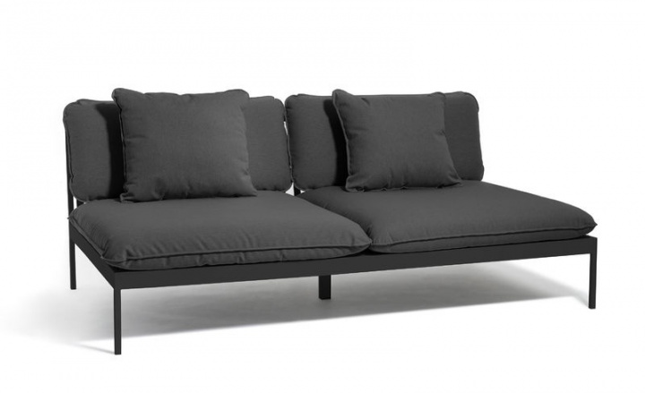 Bönan lounge 2-sits soffa - dark grey/dark grey Sling i gruppen Utemöbler / Loungemöbler / Loungemoduler / 2-sits soffor - Loungemoduler hos Sommarboden i Höllviken AB (BONLS-DG-BONLSC-DGS)