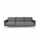 Easy 3-sits soffa - vit/flanelle dyna