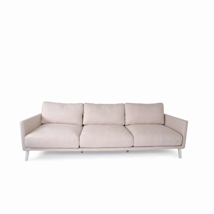 Easy 3-sits soffa - vit/lin dyna i gruppen Utemöbler / Loungemöbler / Loungemoduler / 3-sits soffor - Loungemoduler hos Sommarboden i Höllviken AB (Easy03-1072)