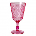 Swirly Embossed vinglas - pink