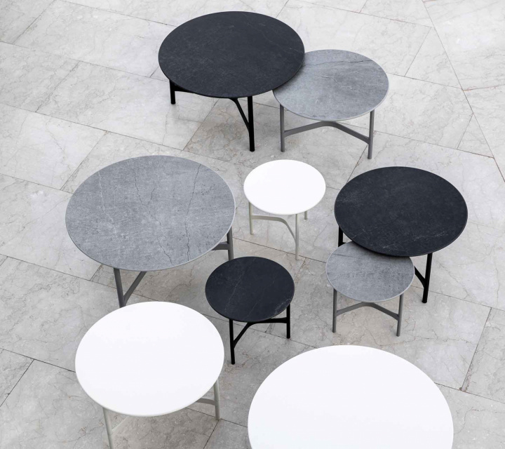 Twist soffbord Ø 70 cm - fler färger i gruppen Utemöbler / Material / Aluminiummöbler / Soffbord & Sidobord - Aluminiummöbler hos Sommarboden i Höllviken AB (Twist-soffbord-70)