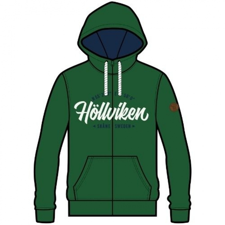 Zip Hood Höllviken - Dark Green - Herr XXL i gruppen Inredning / Textilier / Kläder & Accessoarer hos Sommarboden i Höllviken AB (Zip-hoodie-H-Dgreen-XXL)
